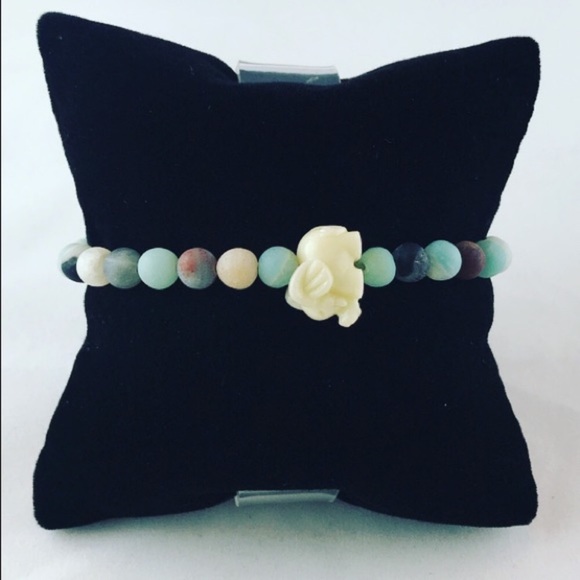 🔴SALE ! Genuine matte amazonite & white elephant - Picture 8 of 9